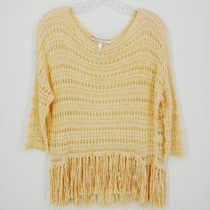 Victoria's Secret Pale Orange Crochet Sweater